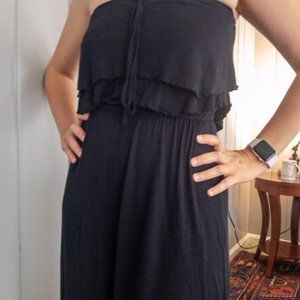 OLD NAVY Black Strapless Midi Sundress